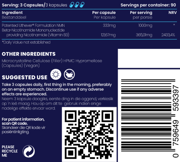 NMN 1000mg BULK (Nicotinamide Mononucleotide) - Image 4
