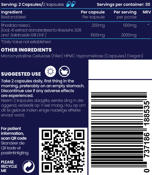 Rhodiola Rosea 500mg - Image 4